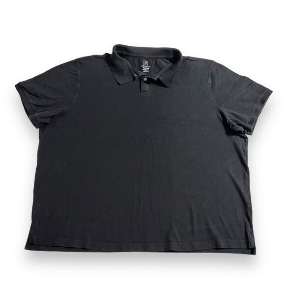 George Mens Polo T Shirt Top Collared Pullover Short Sleeve Black 3XL - Picture 1 of 7
